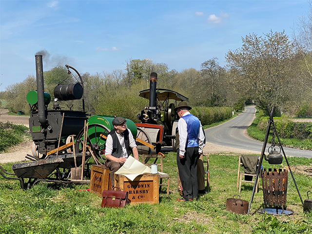 Join us at Derek Marders Contractors Yard for a full day of vintage road steam photography