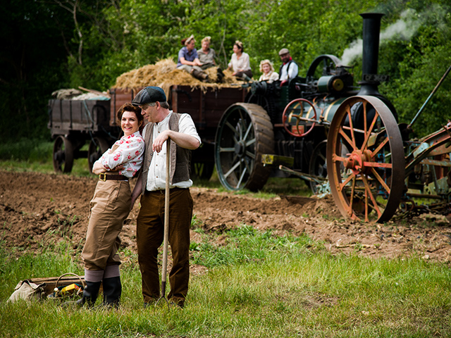 A day of rural recreation and nostalgia at Fengate Farm in Norfolk as we bring in the golden harvest, featuring farming scenes from the 1940's & 50's.