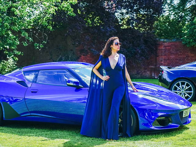 Fashion Portraits with classic cars in the grounds of Milton Hill House